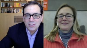 Dan Pink speaking with author Kim Scott